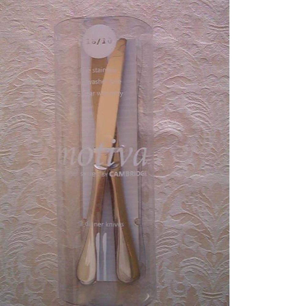 Motiva Designer Series by Cambridge Stainless Steel Dinner Knives (Pack of 2)